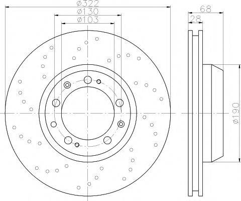 HELLA PAGID 8DD355113131 гальмівний диск