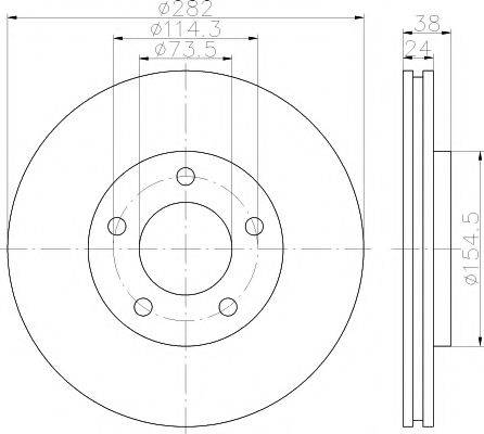 HELLA PAGID 8DD355113381 гальмівний диск