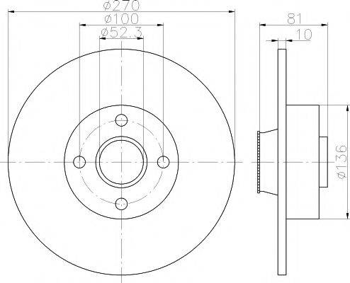 HELLA PAGID 8DD355113491 гальмівний диск