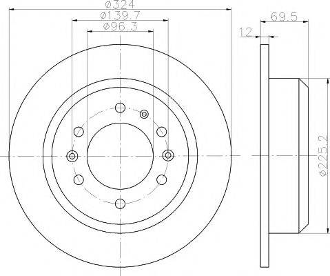 HELLA PAGID 8DD355114041 гальмівний диск