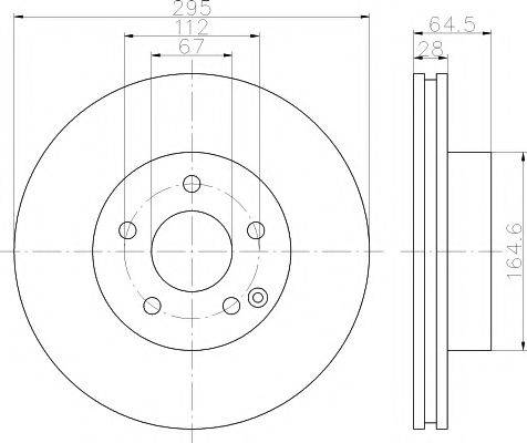 HELLA PAGID 8DD355114201 гальмівний диск