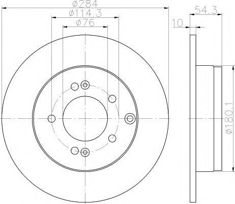 HELLA PAGID 8DD355114521 гальмівний диск