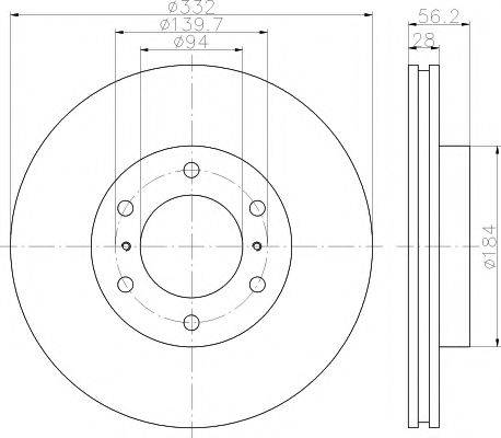 HELLA PAGID 8DD355119081 гальмівний диск