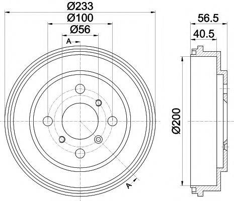 HELLA PAGID 8DT355301011 Гальмівний барабан