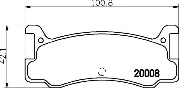 HELLA PAGID 8DB355005701 Комплект гальмівних колодок, дискове гальмо