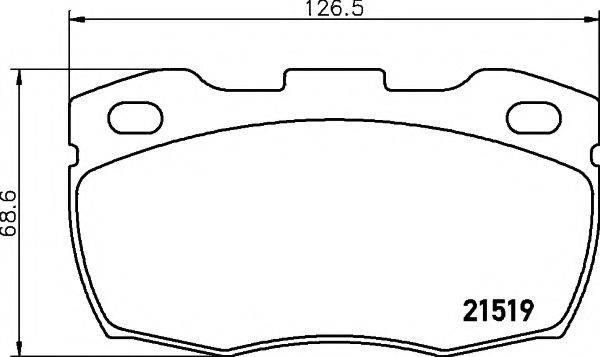 HELLA PAGID 8DB355005861 Комплект гальмівних колодок, дискове гальмо