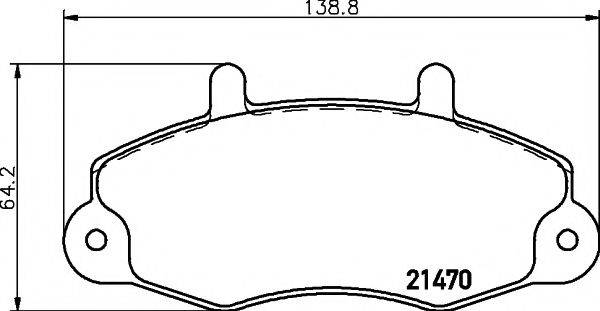 HELLA PAGID 8DB355006391 Комплект гальмівних колодок, дискове гальмо