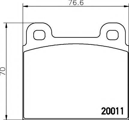 HELLA PAGID 8DB355017451 Комплект гальмівних колодок, дискове гальмо