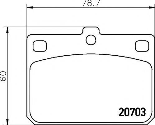 HELLA PAGID 8DB355007261 Комплект гальмівних колодок, дискове гальмо