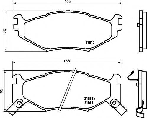 HELLA PAGID 8DB355008211 Комплект гальмівних колодок, дискове гальмо