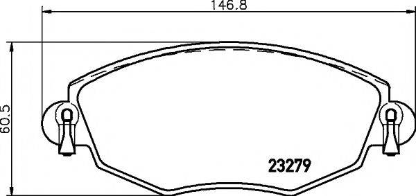 HELLA PAGID 8DB355009071 Комплект гальмівних колодок, дискове гальмо