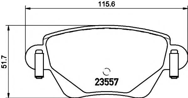 HELLA PAGID 8DB355012211 Комплект гальмівних колодок, дискове гальмо