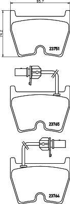 HELLA PAGID 8DB355009191 Комплект гальмівних колодок, дискове гальмо