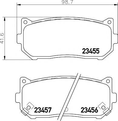 HELLA PAGID 8DB355009341 Комплект гальмівних колодок, дискове гальмо