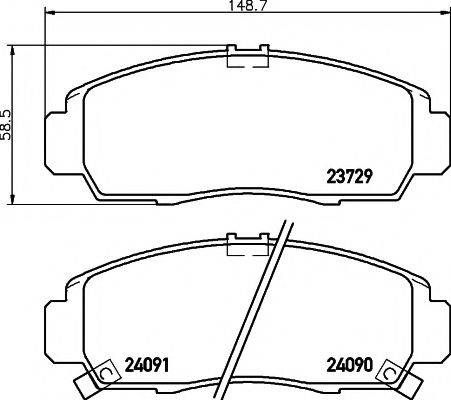 HELLA PAGID 8DB355009771 Комплект гальмівних колодок, дискове гальмо