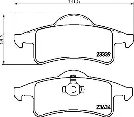 HELLA PAGID 8DB355009891 Комплект гальмівних колодок, дискове гальмо