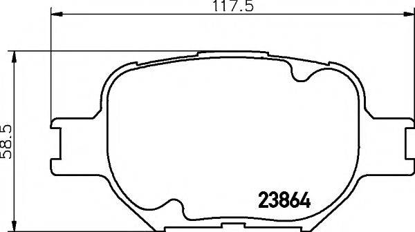 HELLA PAGID 8DB355010201 Комплект гальмівних колодок, дискове гальмо