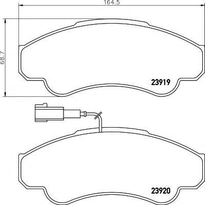 HELLA PAGID 8DB355010401 Комплект гальмівних колодок, дискове гальмо