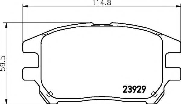 HELLA PAGID 8DB355010441 Комплект гальмівних колодок, дискове гальмо