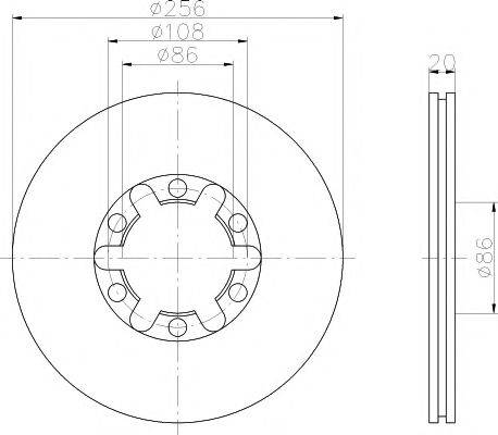 HELLA PAGID 8DD355105111 гальмівний диск