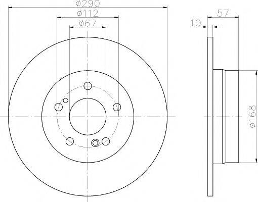 HELLA PAGID 8DD355105731 гальмівний диск