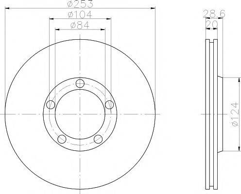 HELLA PAGID 8DD355106281 гальмівний диск