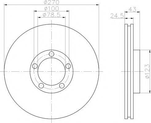 HELLA PAGID 8DD355105641 гальмівний диск