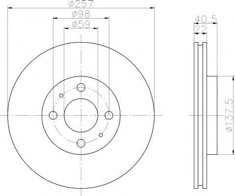 HELLA PAGID 8DD355103971 гальмівний диск