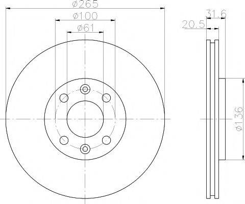 HELLA PAGID 8DD355102141 гальмівний диск