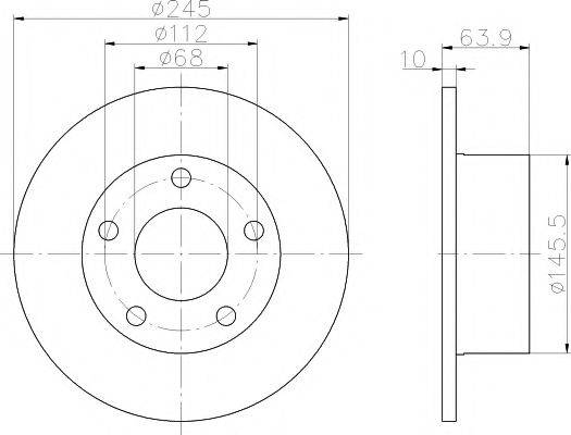 HELLA PAGID 8DD355102801 гальмівний диск