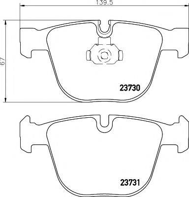 HELLA PAGID 8DB355010751 Комплект гальмівних колодок, дискове гальмо