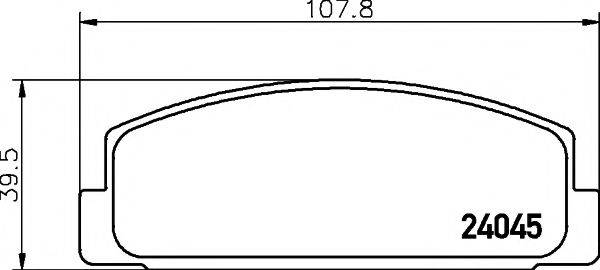 HELLA PAGID 8DB355011131 Комплект гальмівних колодок, дискове гальмо