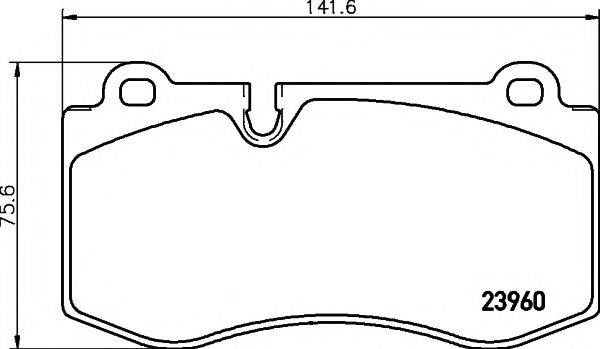 HELLA PAGID 8DB355011401 Комплект гальмівних колодок, дискове гальмо