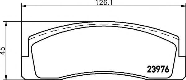 HELLA PAGID 8DB355011461 Комплект гальмівних колодок, дискове гальмо