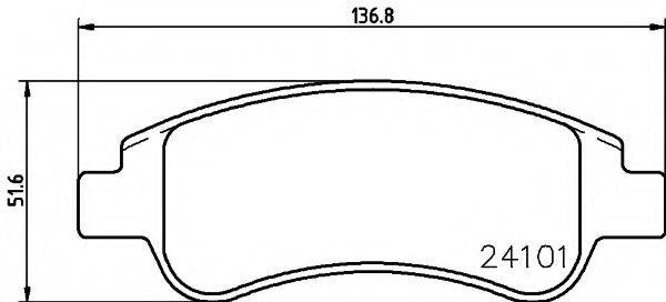 HELLA PAGID 8DB355011521 Комплект гальмівних колодок, дискове гальмо