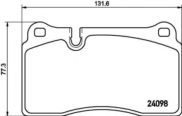 HELLA PAGID 8DB355011851 Комплект гальмівних колодок, дискове гальмо