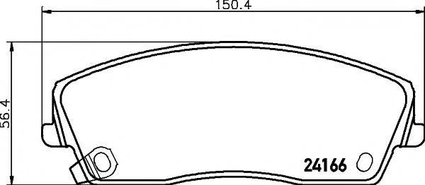 HELLA PAGID 8DB355011901 Комплект гальмівних колодок, дискове гальмо