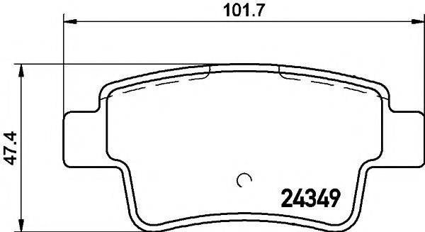 HELLA PAGID 8DB355015861 Комплект гальмівних колодок, дискове гальмо