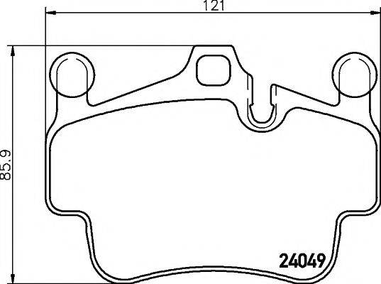 HELLA PAGID 8DB355014161 Комплект гальмівних колодок, дискове гальмо