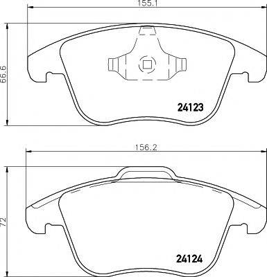 HELLA PAGID 8DB355012891 Комплект гальмівних колодок, дискове гальмо