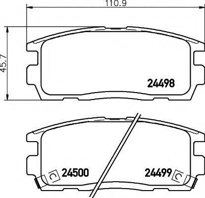 HELLA PAGID 8DB355012951 Комплект гальмівних колодок, дискове гальмо