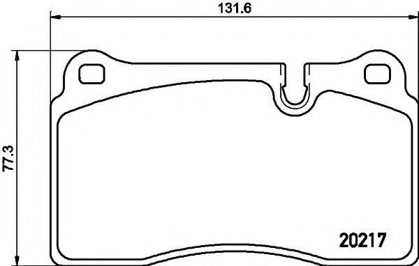 HELLA PAGID 8DB355013201 Комплект гальмівних колодок, дискове гальмо