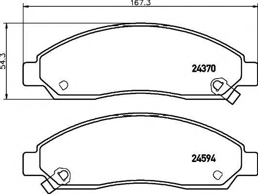 HELLA PAGID 8DB355013291 Комплект гальмівних колодок, дискове гальмо