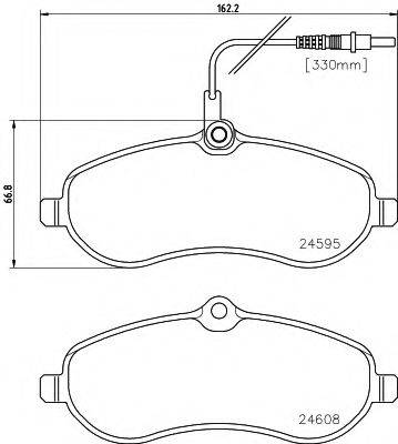 HELLA PAGID 8DB355013411 Комплект гальмівних колодок, дискове гальмо