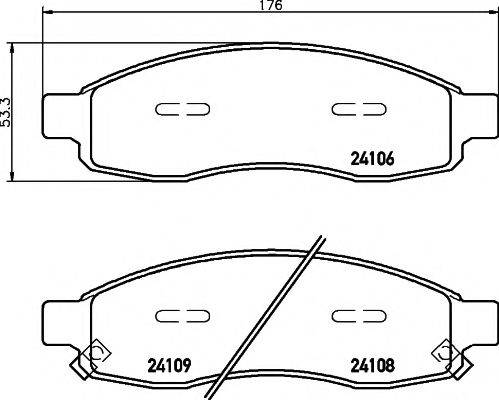 HELLA PAGID 8DB355013671 Комплект гальмівних колодок, дискове гальмо