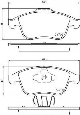 HELLA PAGID 8DB355013981 Комплект гальмівних колодок, дискове гальмо