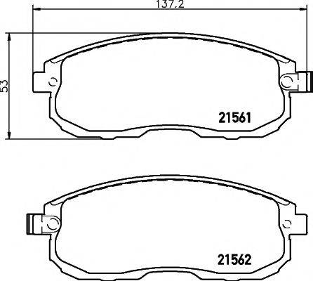 HELLA PAGID 8DB355013991 Комплект гальмівних колодок, дискове гальмо