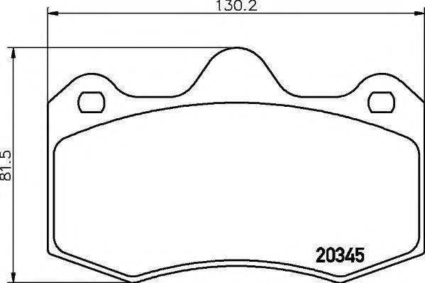 HELLA PAGID 8DB355014251 Комплект гальмівних колодок, дискове гальмо