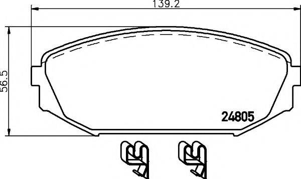 HELLA PAGID 8DB355014681 Комплект гальмівних колодок, дискове гальмо