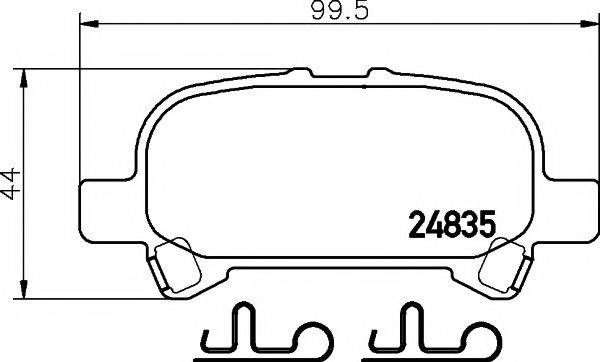 HELLA PAGID 8DB355014751 Комплект гальмівних колодок, дискове гальмо